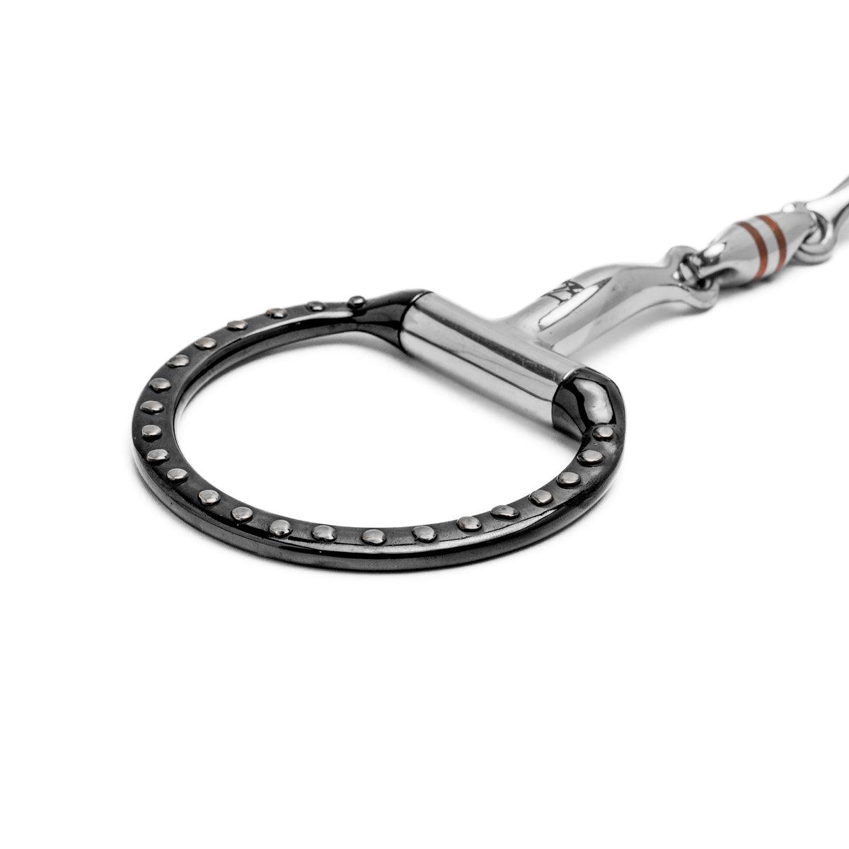 Western Eggbutt Ring Copper Inlaid Peanut Lozenge